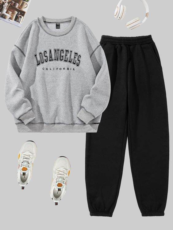 Los Angeles Gray Tracksuit - Zarar Outfit