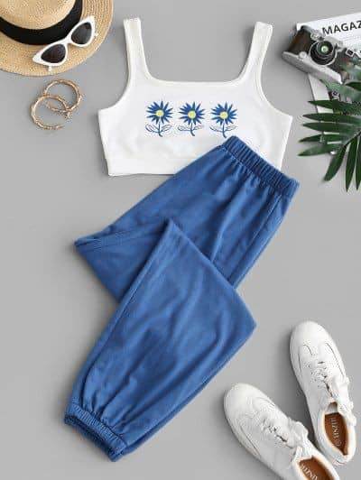 Flower Print Tracksuit - Zarar Outfit