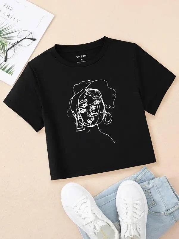 Girl Sketch Top - Zarar Outfit