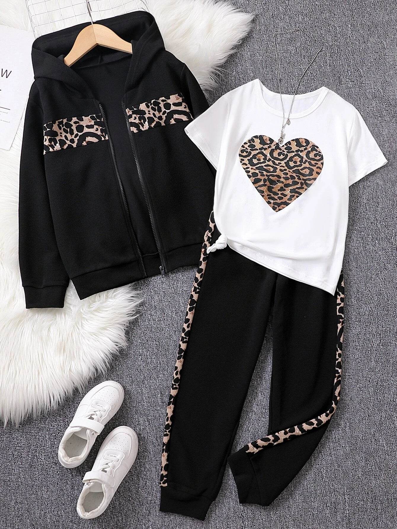 Leopard Heart Tracksuit - Zarar Outfit