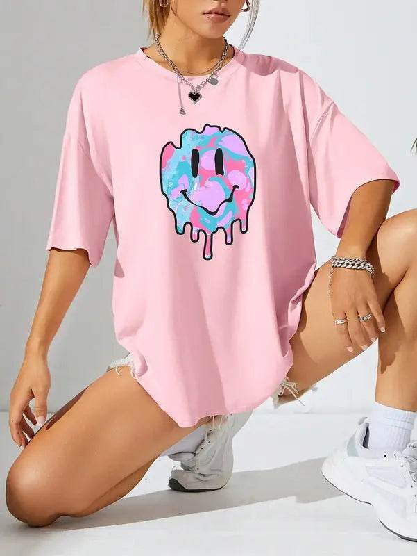 Cartoon Graphic Oversized/Drop Shoulder Tee - Zarar Outfit