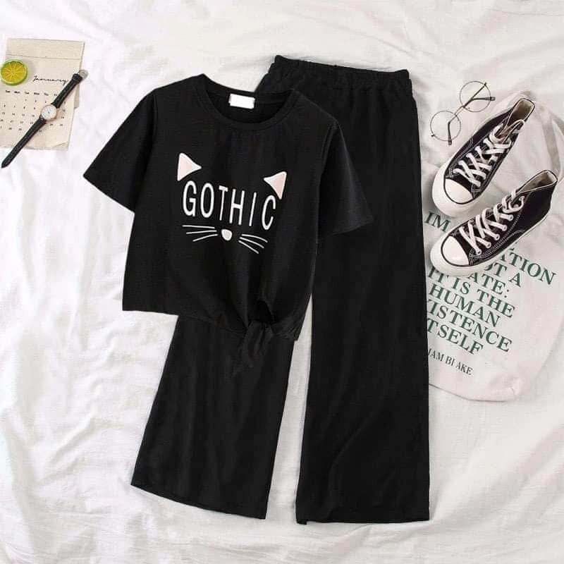 Gothic Knot Wide Leg Tracksuit - Zarar Outfit