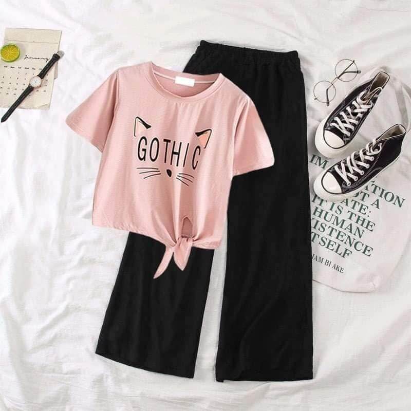 Gothic Knot Wide Leg Tracksuit - Zarar Outfit