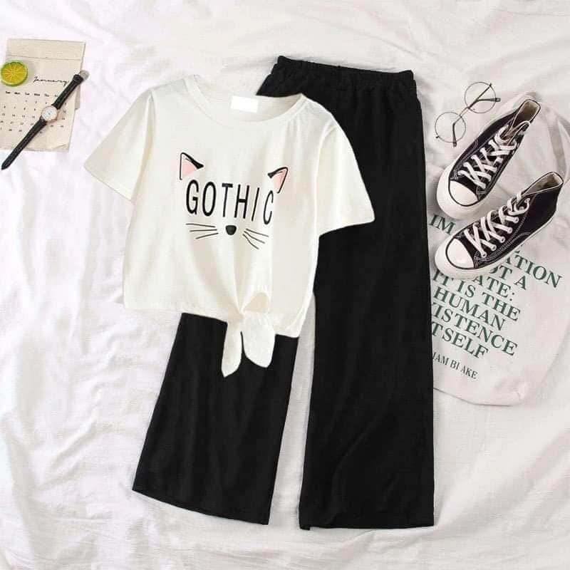 Gothic Knot Wide Leg Tracksuit - Zarar Outfit