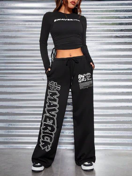 Maverick Drawstring Wide Leg Tracksuit - Zarar Outfit