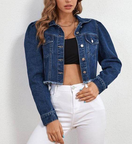 Crop Denim Jacket - Zarar Outfit