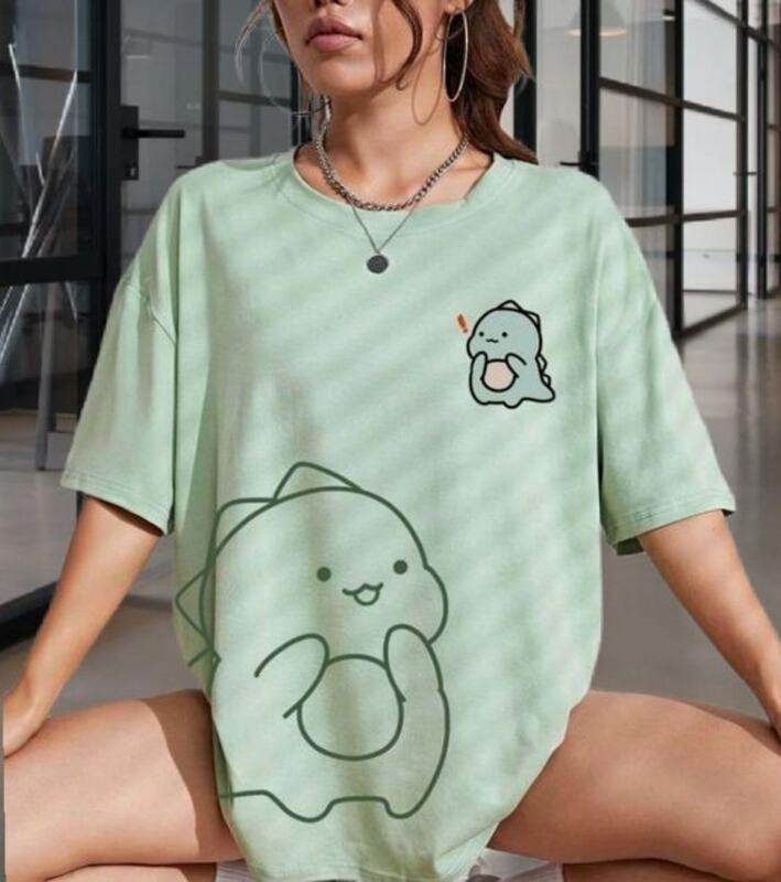 Cartoon Graphic Oversized/Drop Shoulder Tee - Zarar Outfit