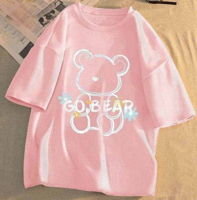 Go Bear Oversized/Drop Shoulder Tee - Zarar Outfit
