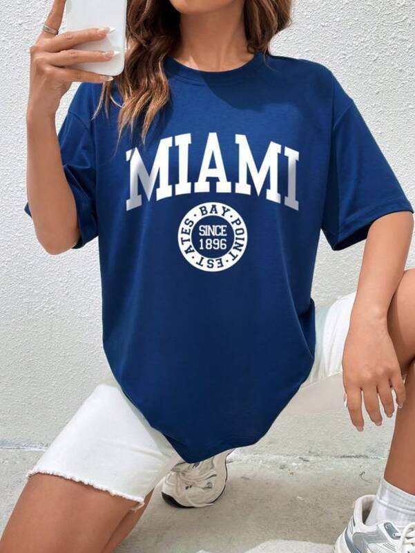 Miami Oversized/Drop Shoulder Tee - Zarar Outfit