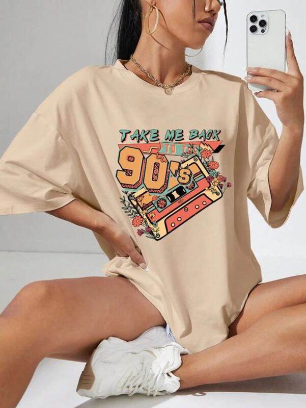 Take Me Back Oversized/Drop Shoulder Tee - Zarar Outfit