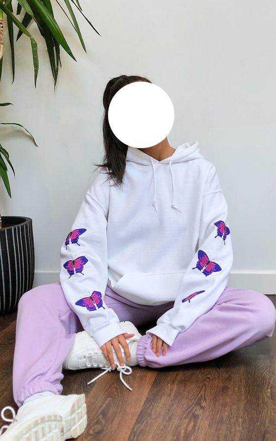 Sleeves Butterfly Tracksuit - Zarar Outfit