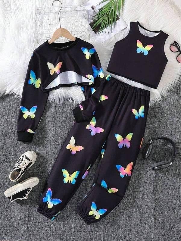 Rainbow Butterfly 3 pc Tracksuit - Zarar Outfit
