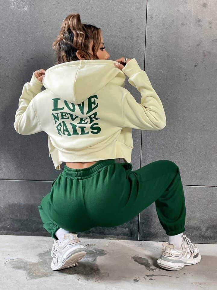 Crop Zipper Tracksuit - Zarar Outfit