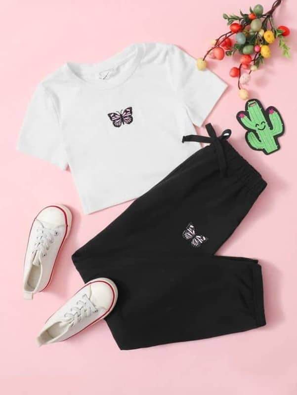 Two piece ButterFly Track Suit for Girls - Zarar Outfit