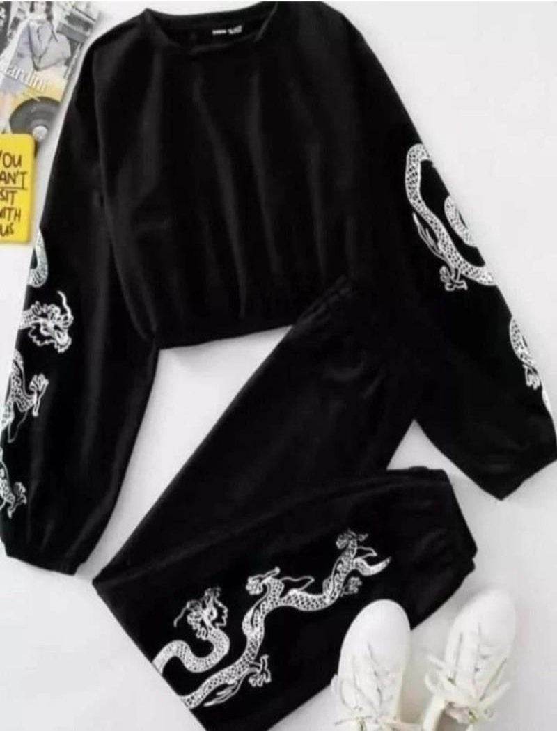 Dragon Printed Tracksuit - Zarar Outfit