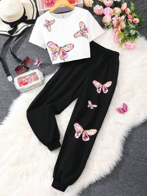 Butterfly Crop Tracksuit - Zarar Outfit