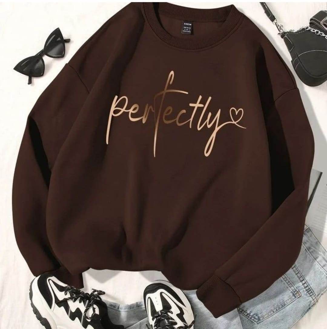 Perfectly Graphic Print Sweatshirt - Zarar Outfit