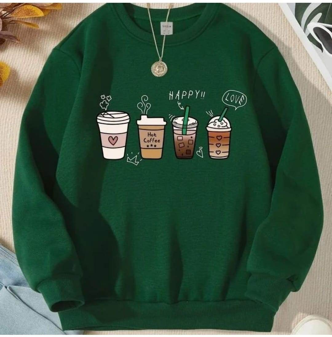 Happy Love Printed Sweatshirt - Zarar Outfit