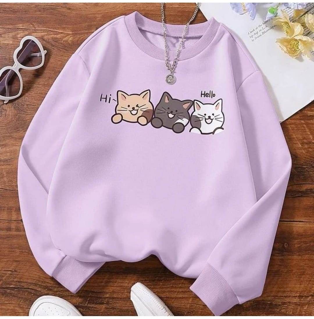 Hi Hello Printed Sweatshirt - Zarar Outfit