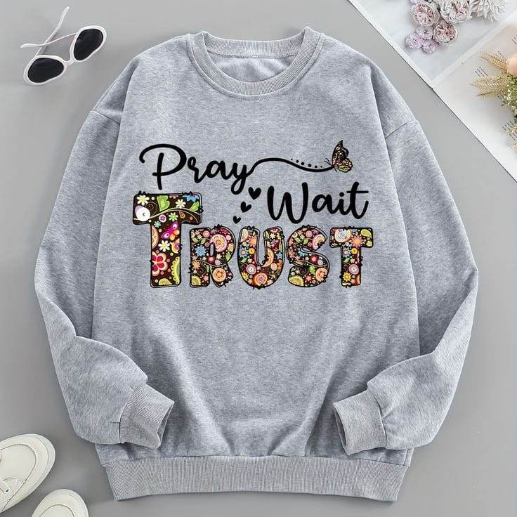 Trust Printed Sweatshirt - Zarar Outfit