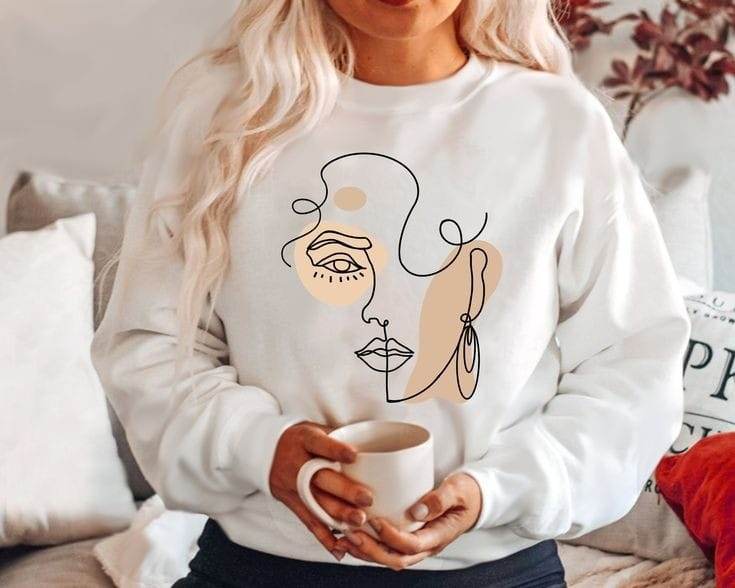 Abstract Face Sweatshirt - Zarar Outfit
