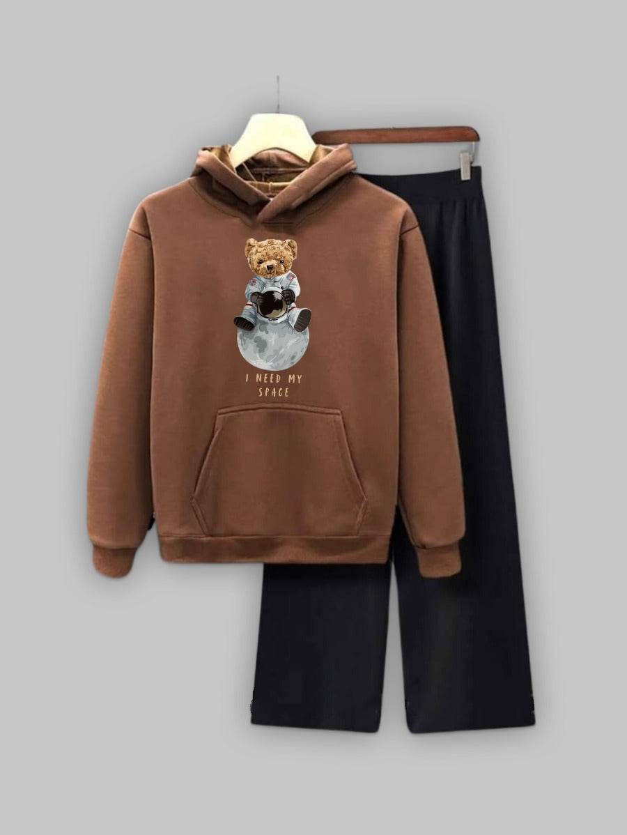 Space Hoodie Wide Leg Tracksuit - Zarar Outfit