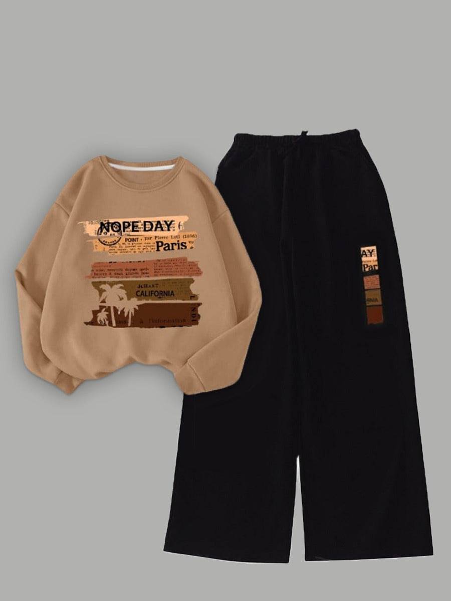 Nope Day Wide Leg Tracksuit - Zarar Outfit
