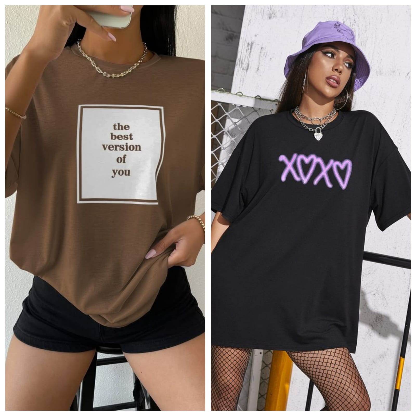 Pack Of 2 Drop Shoulder Tee 05 - Zarar Outfit