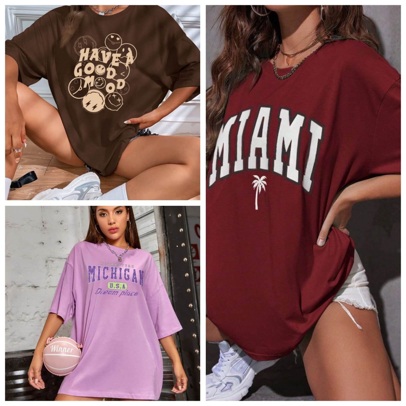 Pack Of 3 Drop Shoulder Tee - Zarar Outfit