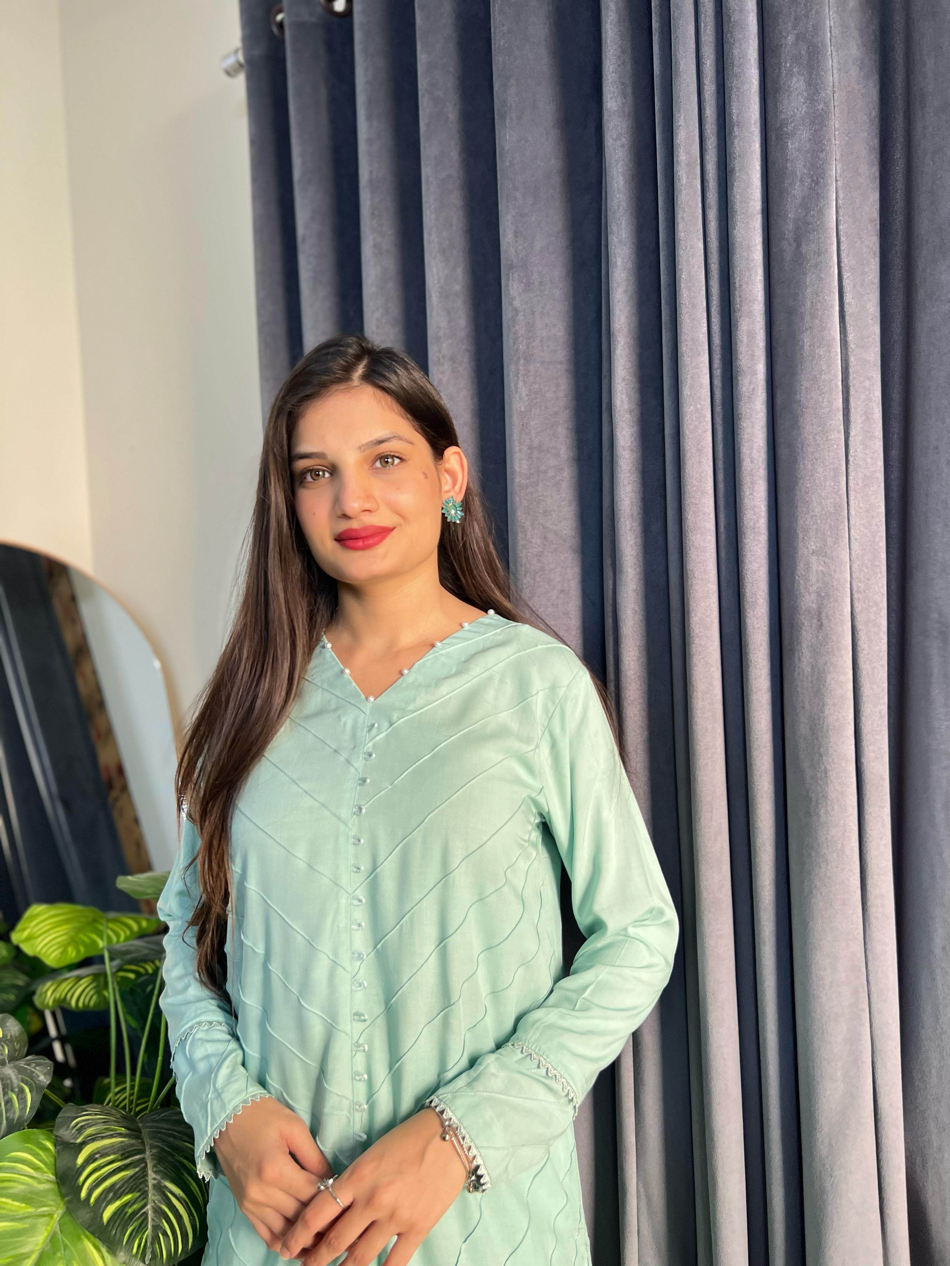 2 Piece Pintex Design Stitched Suit - Zarar Outfit