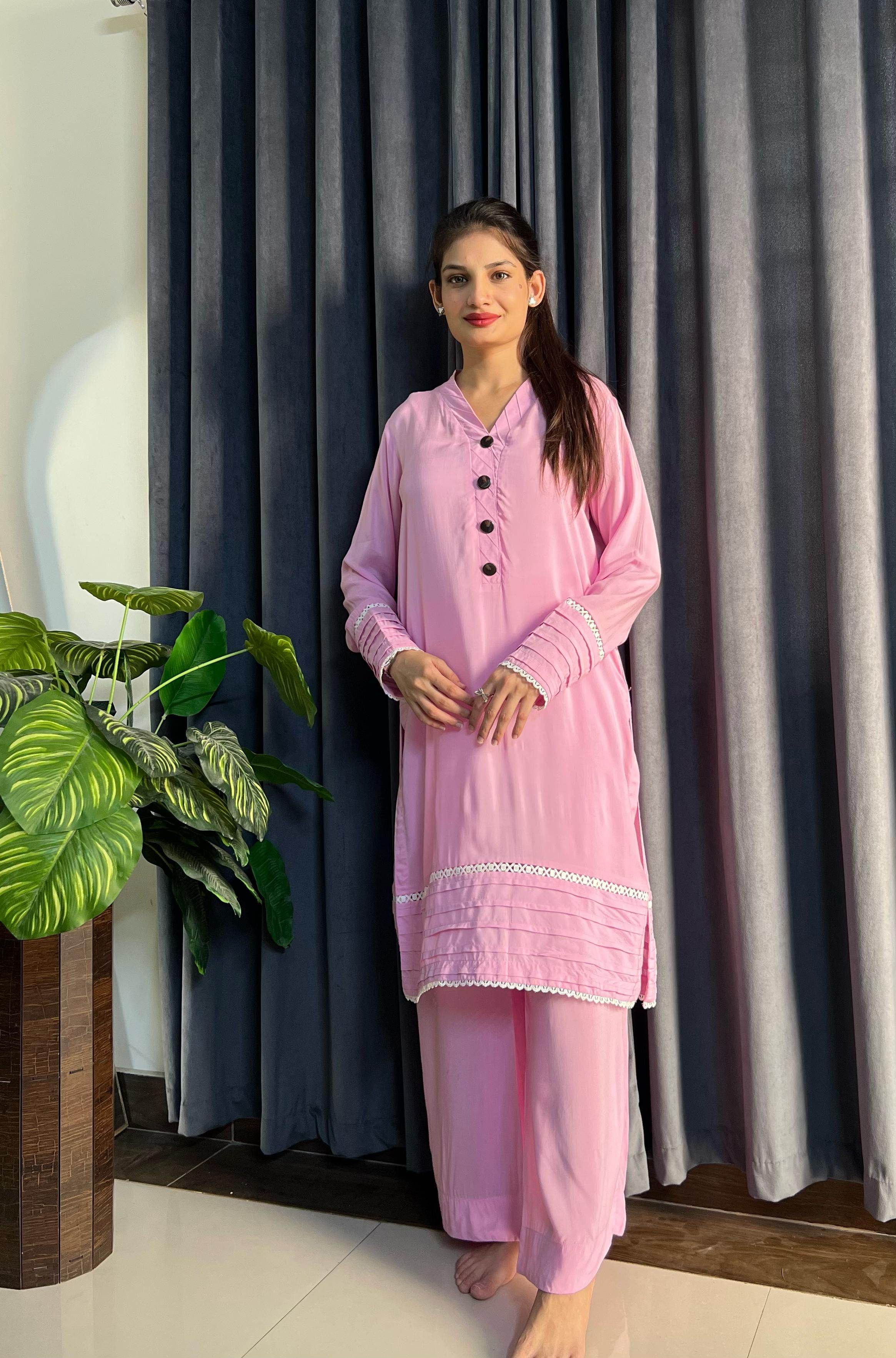 2 Piece Farshi Shalwar Style Stitched Suit - Zarar Outfit