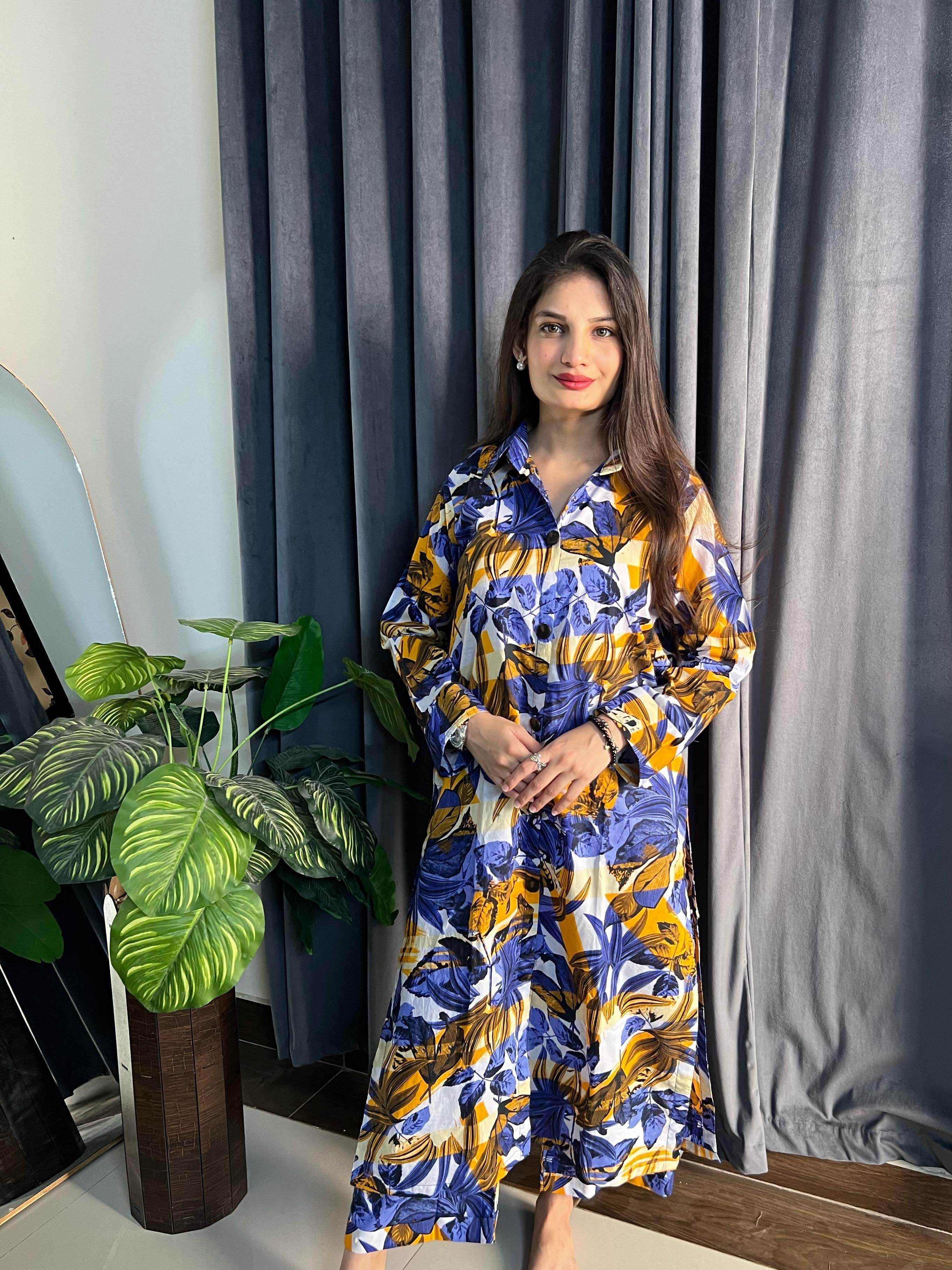 2 Piece Coat Style Stitched Suit - Zarar Outfit