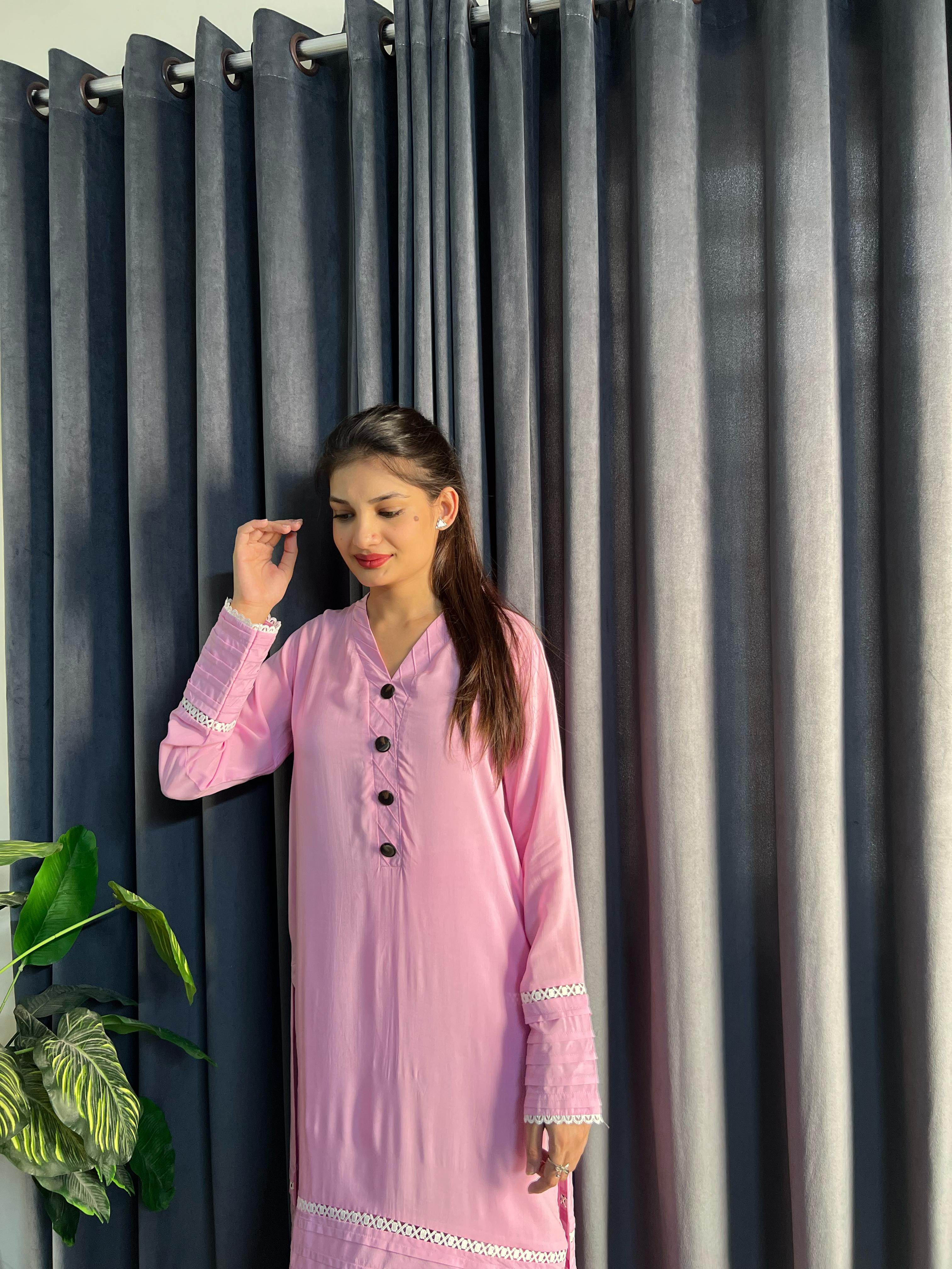 2 Piece Farshi Shalwar Style Stitched Suit - Zarar Outfit