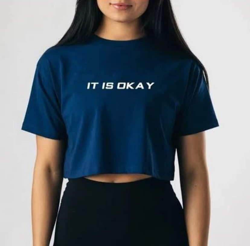 It Is Okay Crop Top - Zarar Outfit