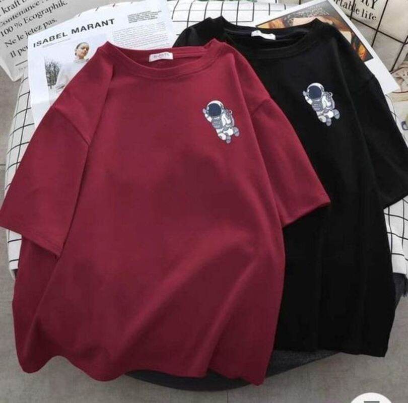 Astronaut Graphic Oversized/Drop Shoulder Tee - Zarar Outfit