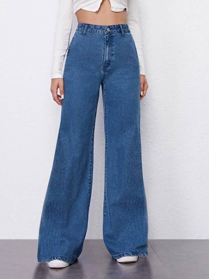 Basic Wide Leg Jeans - Zarar Outfit