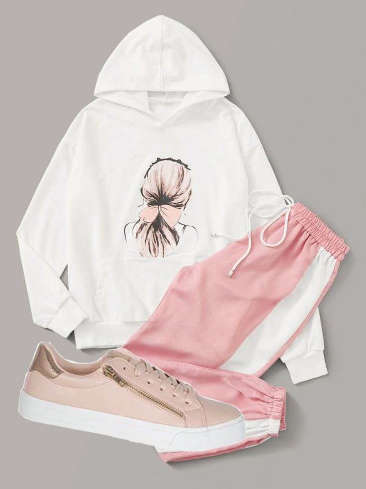 Autumn style for girls with a hoodie Tracksuit - Zarar Outfit