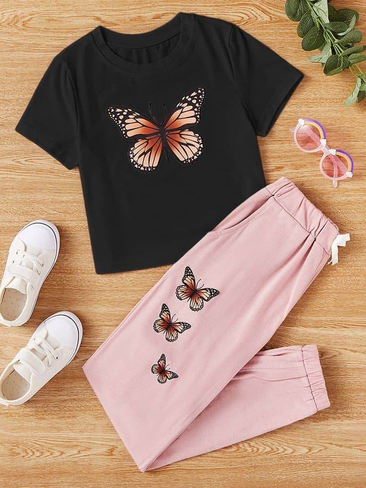 2 Piece Butterfly Tracksuit - Zarar Outfit