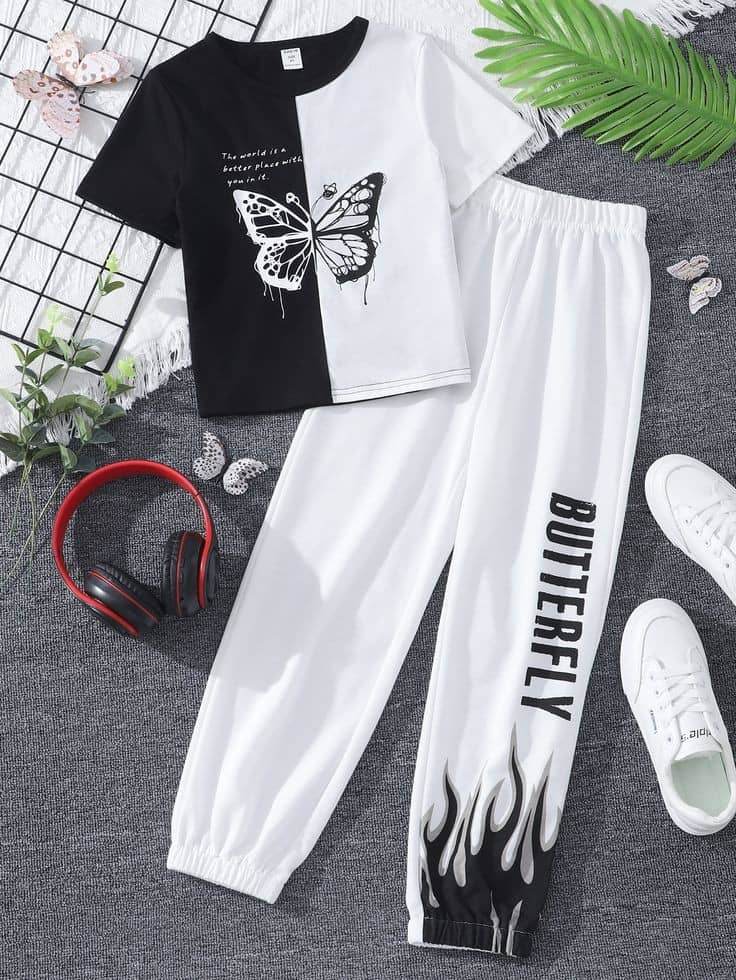 Butterfly Half N Half Tracksuit - Zarar Outfit