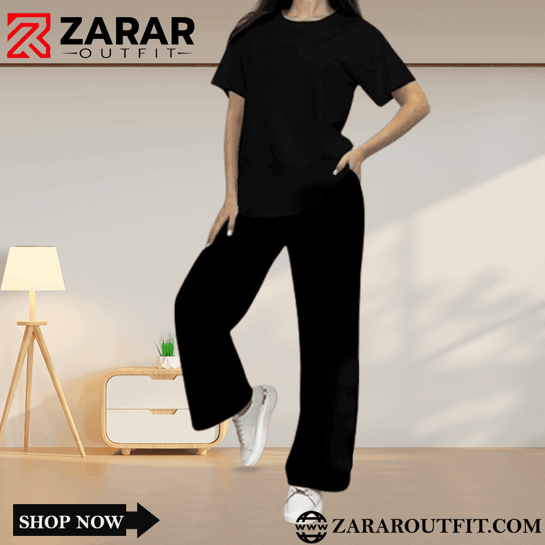 Basic Wide Leg Tracksuit - Zarar Outfit