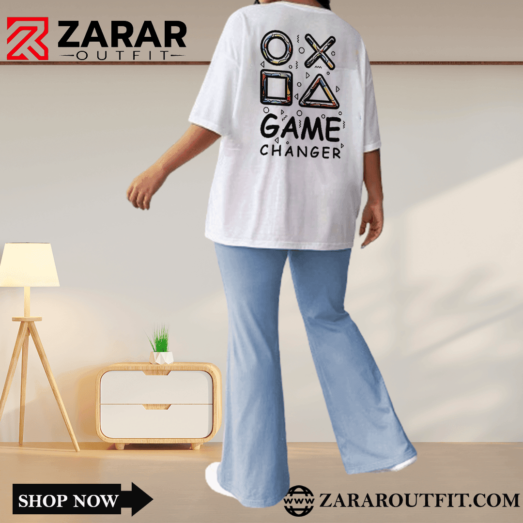 Game Changer Graphic Wide Leg Tracksuit - Zarar Outfit