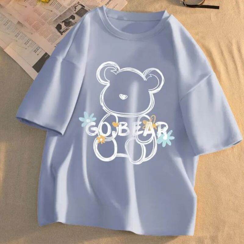 Go Bear Oversized/Drop Shoulder Tee - Zarar Outfit