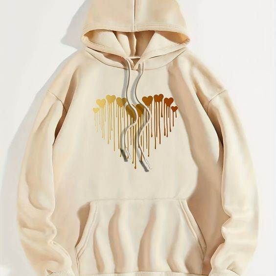 Heart Graphic Hoodie - Zarar Outfit