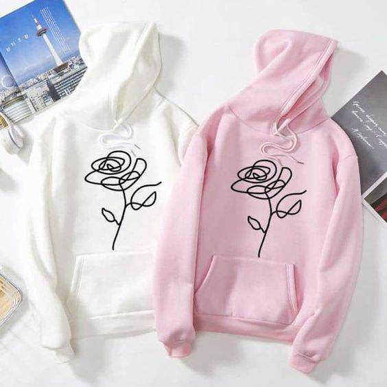 Graphic Flower Hoodie - Zarar Outfit