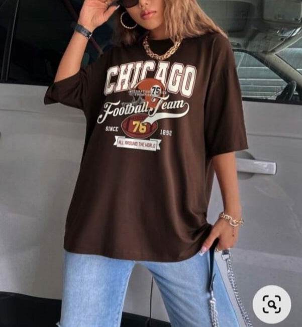 Chicago Oversized/Drop Shoulder Tee - Zarar Outfit