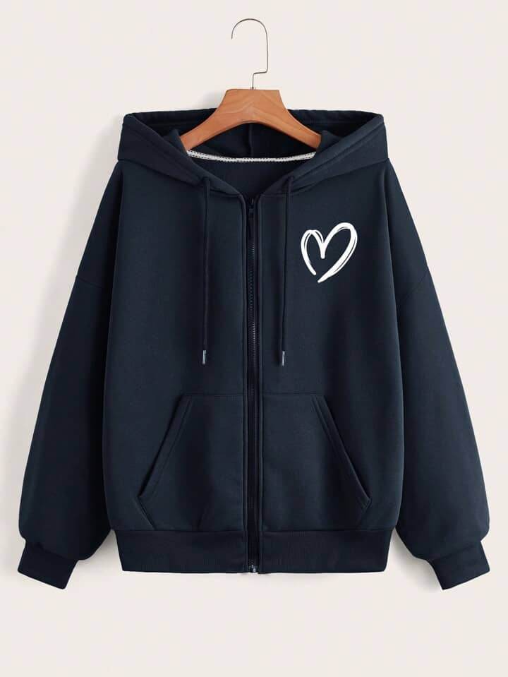 Heart Shaped Warm Zipper - Zarar Outfit