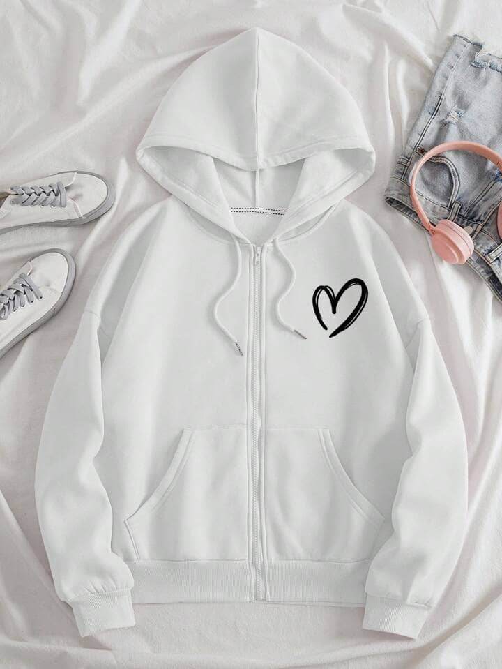 Heart Shaped Warm Zipper - Zarar Outfit