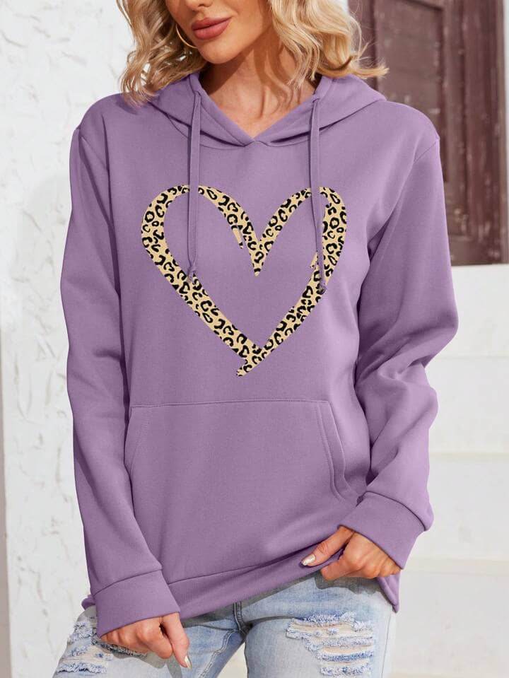 Leopard & Heart Print Kangaroo - Zarar Outfit
