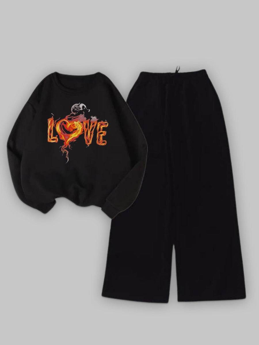 Love Wide Leg Tracksuit - Zarar Outfit
