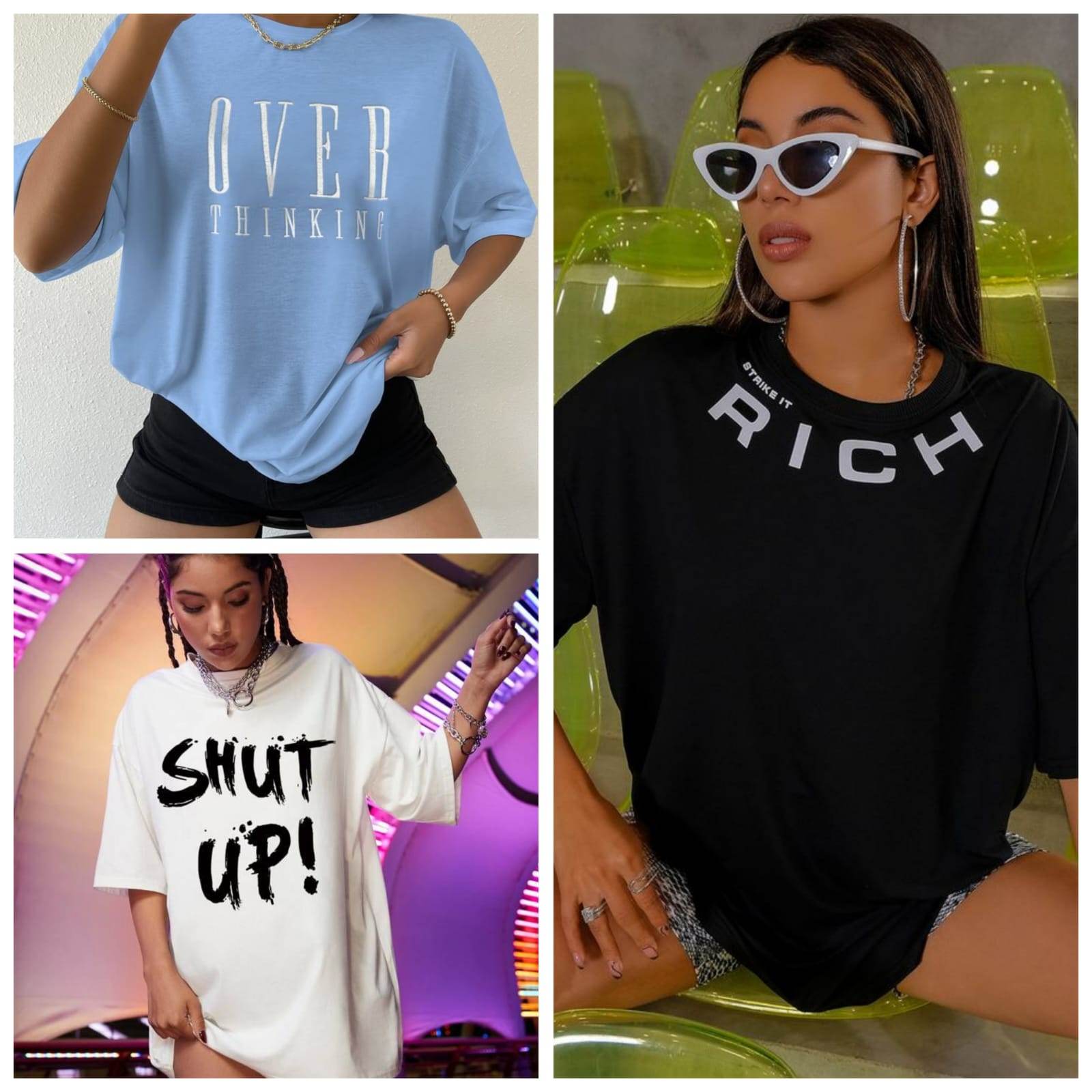 Pack Of 3 Drop Shoulder Tee 02 - Zarar Outfit